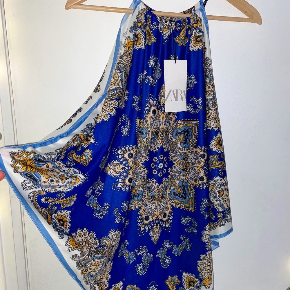 Royal Blue Bandana Tank-top